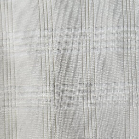 White Plaid Stripe Short Sleeve Blouse Medium Petite - Picture 6 of 11